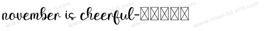 november is cheerful字体转换
